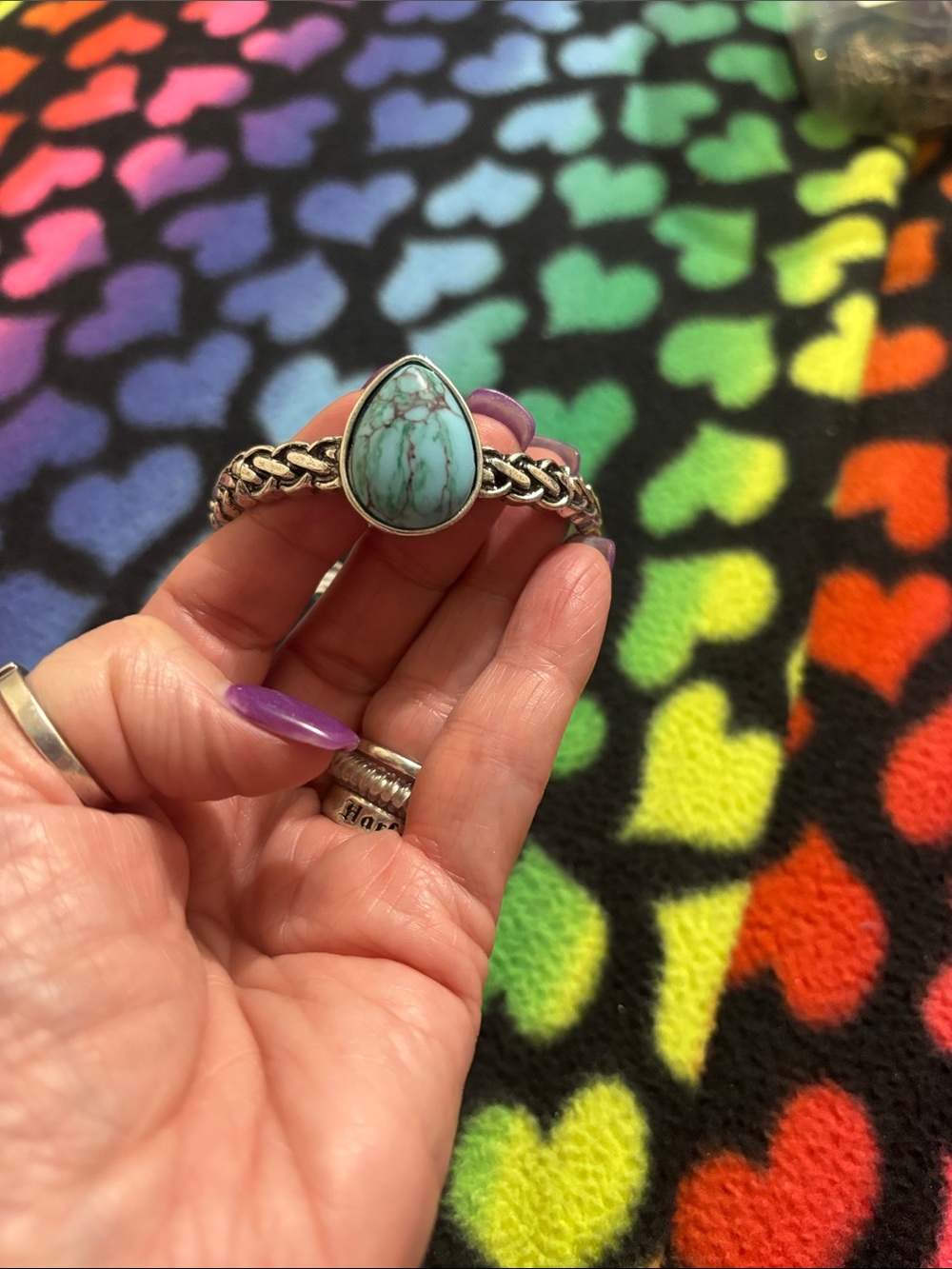 Turquoise Teardrop Statement Bracelet - Women Jewelry